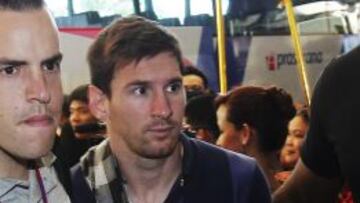 Messí, a su llegada.