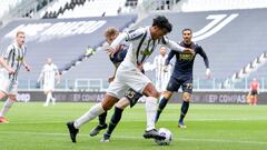 Juan Cuadrado durante un partido con Juventus.