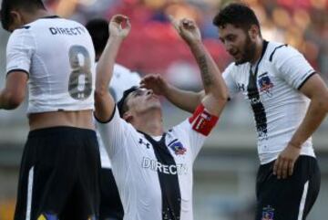 Paredes celebra su gol