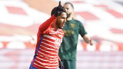 Luis Su&aacute;rez celebrando un gol con Granada.