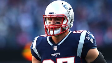 Rob Gronkowski regresó a entrenar en Foxborough