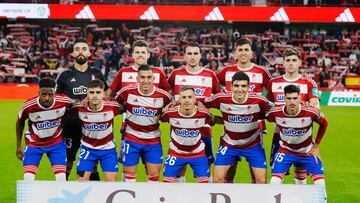 Once del Granada conra el Getafe.