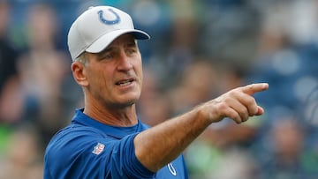 SEATTLE, WA - AUGUST 09:  Head coach Frank Reich of the Indianapolis Colts looks on prior to the game against the Seattle Seahawks at CenturyLink Field on August 9, 2018 in Seattle, Washington.  (Photo by Otto Greule Jr/Getty Images)