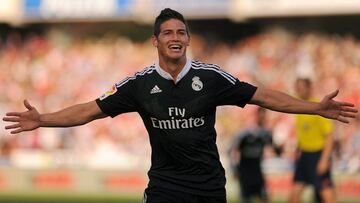 James Rodríguez, volante colombiano, en el Real Madrid en 2014