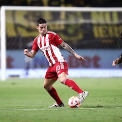 El debut de James Rodríguez con Olympiacos en números