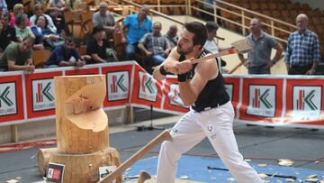 Atutxa, durante el campeonato en el Labrit