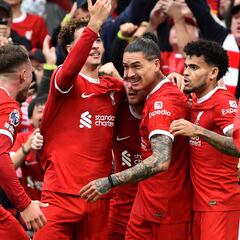 Luis Díaz, lucha y entrega en la victoria de Liverpool