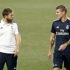 Kroos y Benzema se retiraron antes de terminar la sesión