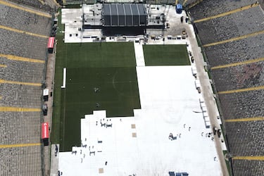 Así quedó la cancha del Monumental tras el recital de Bruno Mars