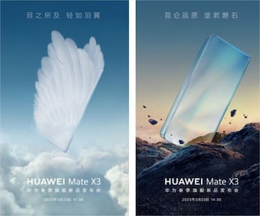 El diseño del Huawei Mate X3 al descubierto, así será la próxima alternativa al Samsung Galaxy Z Fold5