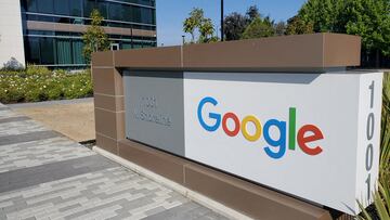 FILE PHOTO: A sign is pictured outside a Google office near the company's headquarters in Mountain View, California, U.S., May 8, 2019. Photo taken May 8, 2019. REUTERS/Paresh Dave/File Photo