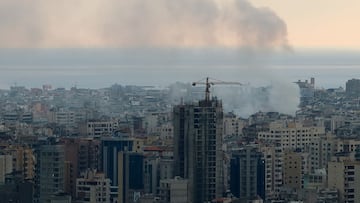 Smoke rises from Beirut's southern suburbs, amid the ongoing hostilities between Hezbollah and Israeli forces, Lebanon, October 10, 2024. REUTERS/Abdel Hadi Ramahi
