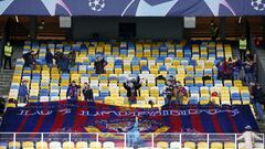 Aficionados del FC Barcelona.