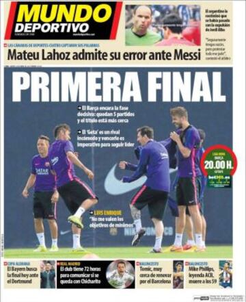 Portadas de la prensa deportiva