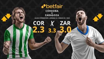 Córdoba CF vs. Real Zaragoza: horario, dónde ver, pronósticos y clasificación