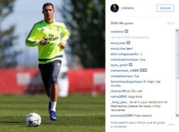 Así ha compartido Cristiano Ronaldo su recuperación en las redes sociales