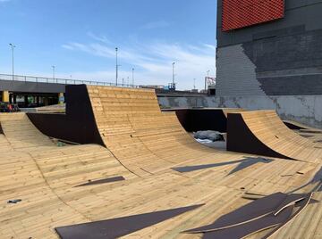 Así se construyó el skatepark outdoor de X-Madrid.