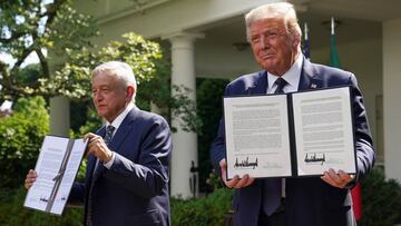 Donald Trump y Andrés Manuel Lopez Obrador en su reunión del martes