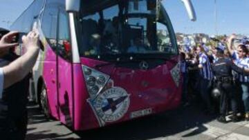 Unos 500 aficionados viajan con la ilusión de ascender ya.