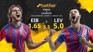 SD Eibar vs. Levante UD: horario, TV, estadísticas, clasificación y pronósticos