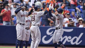 Durante la Mexico Series el tercera base de Houston se echó la ofensiva de la organización al hombro y este domingo conectó su segundo grand slam del año.