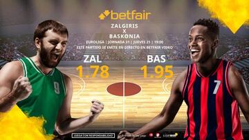Zalgiris vs. Baskonia: horario, TV, estadísticas, clasificación y pronósticos