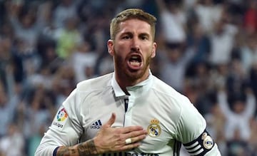 Ramos celebrates his equaliser