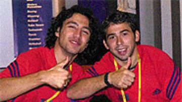 <B>MEDALLA DE PLATA EN SYDNEY.</b> Tamudo formó junto al atlético José Mari la delantera de la selección olímpica de Iñaki Sáez que consiguió la medalla de plata en los Juegos de Sydney.