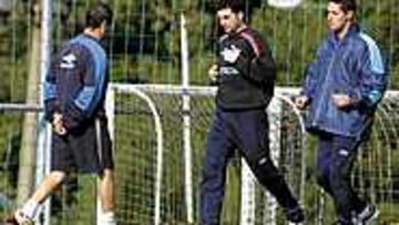 <B>VOLVERÁ EN BREVE</B>. Velasco ya trabaja con el grupo y poco a poco está recuperando el ritmo que perdió después de tres meses sin entrenarse.