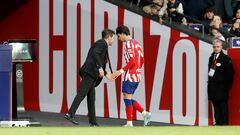 29/12/22 PARTIDO PRIMERA DIVISION 
ATLETICO DE MADRID - ELCHE 
CAMBIO SUSTITUCION JOAO FELIX CHOLO SIMEONE ENTRENADOR 