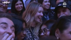 Piare con P menciona a Kaminski en el Festival de Viña y la cámara enfoca de inmediato a Carla Jara