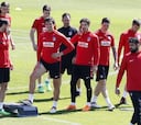 Control antidopaje en el entrenamiento del Atlético