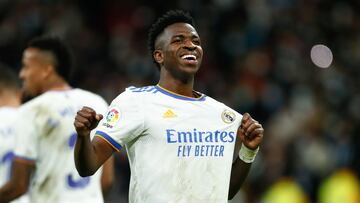 Vinicius, durante un partido del Real Madrid.