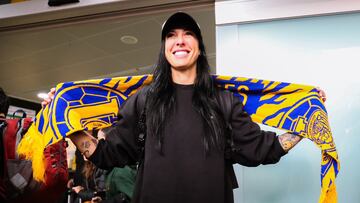 Jenni Hermoso tras fichar por Tigres.