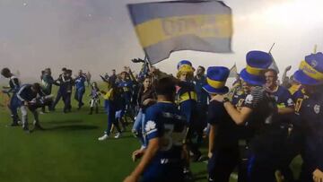 ¡Espectacular vuelta olímpica de los jugadores de Boca!