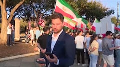 Reportero de CBS Austin se hace viral al negarse a ignorar a una multitud que elogiaba las acciones de Trump