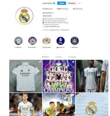 Which soccer club boasts the largest global social media following?