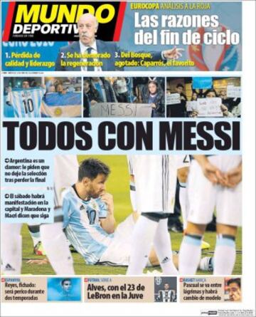 Portadas de la prensa mundial