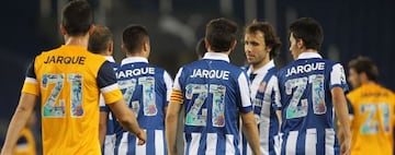 Joan Verdú, en el partido de homenaje a Dani Jarque de 2013.