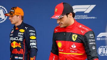 Carlos Sainz (Ferrari) y Max Verstappen (Red Bull). Suzuka, Japón. F1 2022.