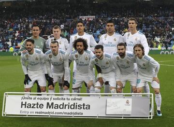 El once inicial del Real Madrid.