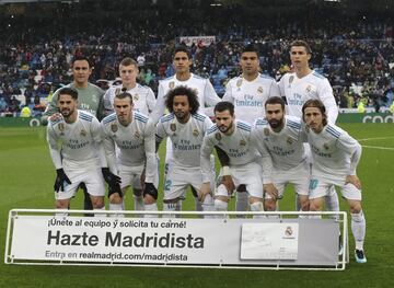 Real Madrid' starting line-up.