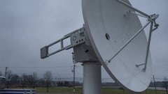 A radar is displayed on a radar truck during a NOAA media day to learn about field campaign to study southeast US tornadoes in Memphis, Tennessee on February 8, 2023. - The campaign, known as PERiLS (Propagation, Evolution, and Rotation in Linear Storms), will deploy dozens of instruments to measure the atmosphere near and inside storms. Researchers will focus on quasi-linear convective systems, commonly known as squall-lines, that produce tornadoes. (Photo by SETH HERALD / AFP) (Photo by SETH HERALD/AFP via Getty Images)