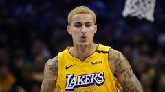 Kyle Kuzma, durante un partido de la NBA con Los Angeles Lakers