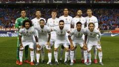 Formaci&oacute;n del Real Madrid en el Calder&oacute;n.