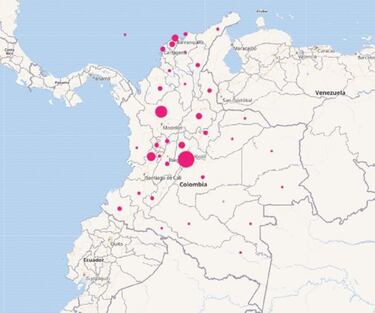 Mapa de casos y muertes por coronavirus por departamentos en Colombia: hoy, 2 de junio