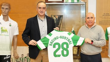 Raúl de Pablo, CEO de Austral, y Manolo Higuera, presidente del Racing.