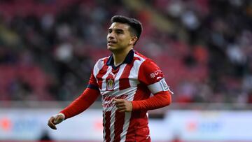 Fernando Beltran of Guadalajara during the Quarterfinals first leg match between Guadalajara and Pumas UNAM as part of Torneo Apertura 2023 Liga BBVA MX, at Akron Stadium, November 30, 2023, in Guadalajara, Jalisco, Mexico.