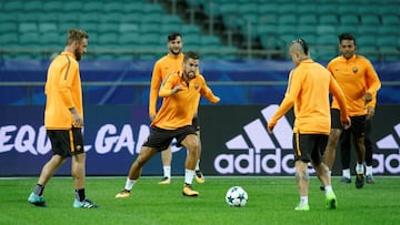 El Roma se entrenó en el Olímpico de Bakú. Hoy se mide al Qarabag
