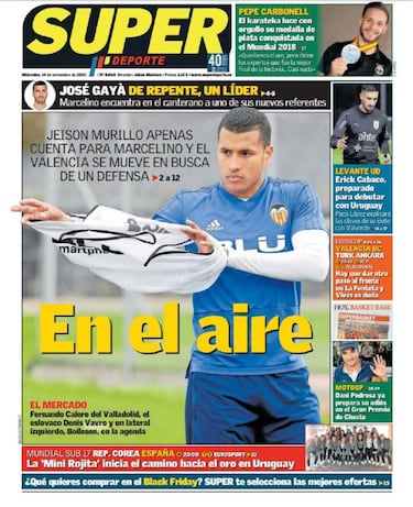¿Por qué Jeison Murillo saldría del Valencia a otro equipo?